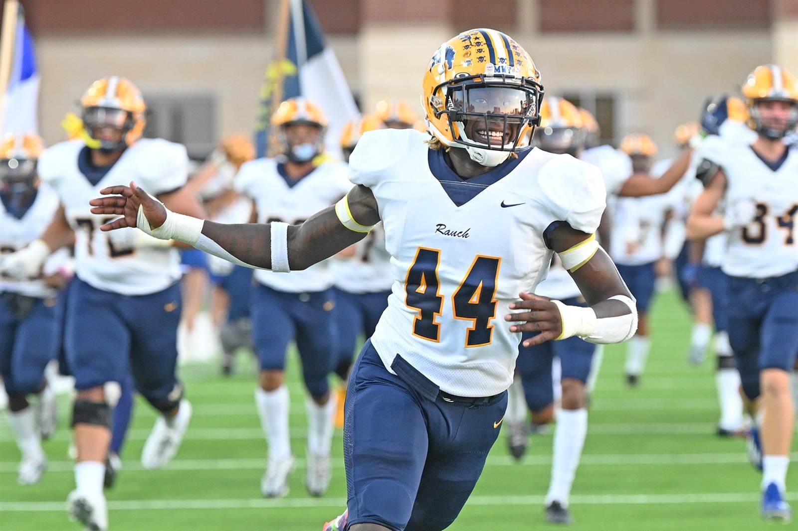 Cypress Ranch High School senior linebacker Christian Brathwaite and the Mustangs earned a share of the 16-6A title.
